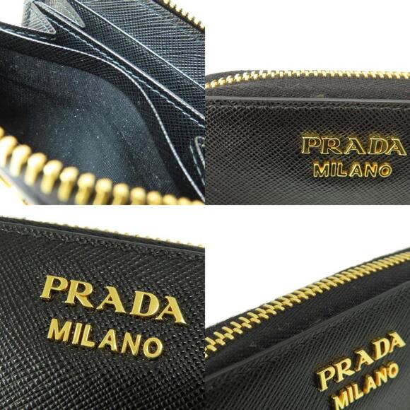 PRADA Black Leather Saffiano Wallet - Picture 8 of 11